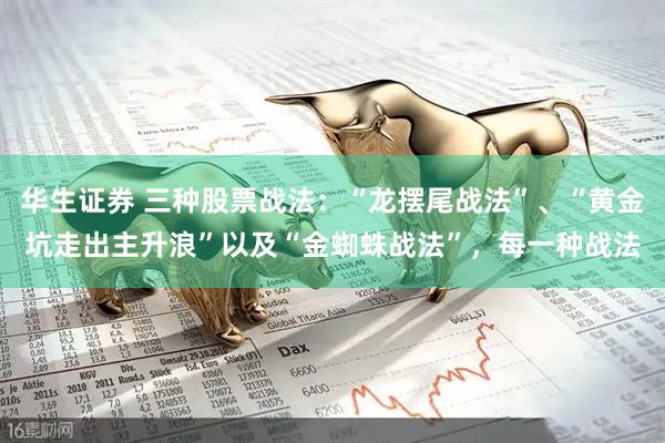 华生证券 三种股票战法：“龙摆尾战法”、“黄金坑走出主升浪”以及“金蜘蛛战法”，每一种战法