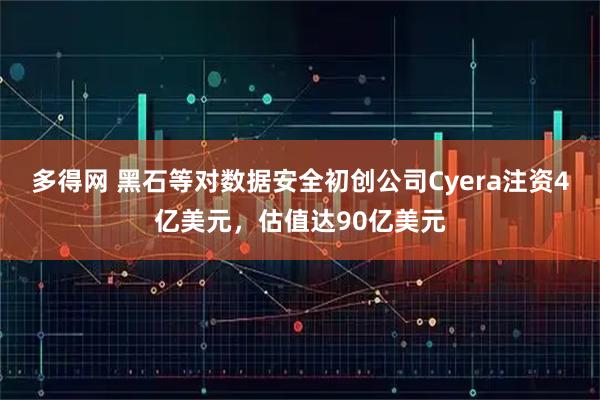多得网 黑石等对数据安全初创公司Cyera注资4亿美元，估值达90亿美元