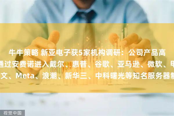 牛牛策略 新亚电子获5家机构调研：公司产品高频高速铜缆连接线已通过安费诺进入戴尔、惠普、谷歌、亚马逊、微软、甲骨文、Meta、浪潮、新华三、中科曙光等知名服务器制造商供应链（附调研问答）